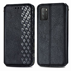 Funda de Cuero Cartera con Soporte Carcasa S01D para Xiaomi Poco M3 Negro