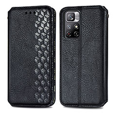 Funda de Cuero Cartera con Soporte Carcasa S01D para Xiaomi Poco M4 Pro 5G Negro