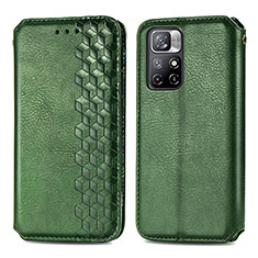 Funda de Cuero Cartera con Soporte Carcasa S01D para Xiaomi Poco M4 Pro 5G Verde