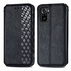 Funda de Cuero Cartera con Soporte Carcasa S01D para Xiaomi Poco M5S Negro