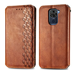 Funda de Cuero Cartera con Soporte Carcasa S01D para Xiaomi Redmi 10X 4G Marron