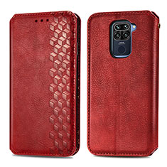 Funda de Cuero Cartera con Soporte Carcasa S01D para Xiaomi Redmi 10X 4G Rojo