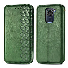 Funda de Cuero Cartera con Soporte Carcasa S01D para Xiaomi Redmi 10X 4G Verde