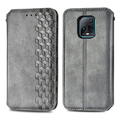 Funda de Cuero Cartera con Soporte Carcasa S01D para Xiaomi Redmi 10X Pro 5G Gris