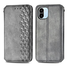 Funda de Cuero Cartera con Soporte Carcasa S01D para Xiaomi Redmi A2 Gris