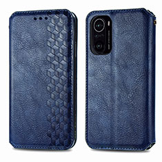 Funda de Cuero Cartera con Soporte Carcasa S01D para Xiaomi Redmi K40 5G Azul