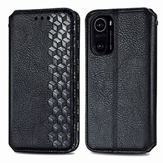 Funda de Cuero Cartera con Soporte Carcasa S01D para Xiaomi Redmi K40 5G Negro