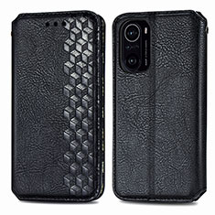 Funda de Cuero Cartera con Soporte Carcasa S01D para Xiaomi Redmi K40 Pro+ Plus 5G Negro