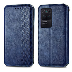 Funda de Cuero Cartera con Soporte Carcasa S01D para Xiaomi Redmi K40S 5G Azul