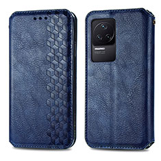 Funda de Cuero Cartera con Soporte Carcasa S01D para Xiaomi Redmi K50 5G Azul