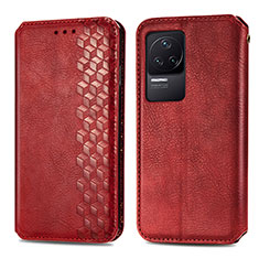 Funda de Cuero Cartera con Soporte Carcasa S01D para Xiaomi Redmi K50 Pro 5G Rojo