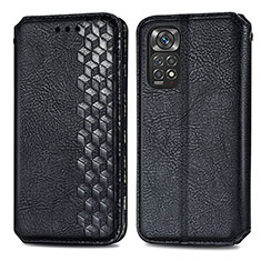 Funda de Cuero Cartera con Soporte Carcasa S01D para Xiaomi Redmi Note 11 Pro 4G Negro