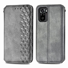 Funda de Cuero Cartera con Soporte Carcasa S01D para Xiaomi Redmi Note 11 SE India 4G Gris