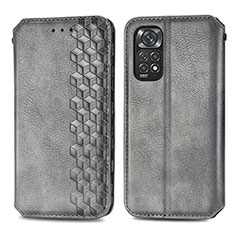 Funda de Cuero Cartera con Soporte Carcasa S01D para Xiaomi Redmi Note 12 Pro 4G Gris