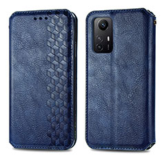 Funda de Cuero Cartera con Soporte Carcasa S01D para Xiaomi Redmi Note 12S Azul