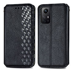 Funda de Cuero Cartera con Soporte Carcasa S01D para Xiaomi Redmi Note 12S Negro