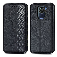 Funda de Cuero Cartera con Soporte Carcasa S01D para Xiaomi Redmi Note 9 Negro