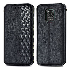 Funda de Cuero Cartera con Soporte Carcasa S01D para Xiaomi Redmi Note 9 Pro Max Negro