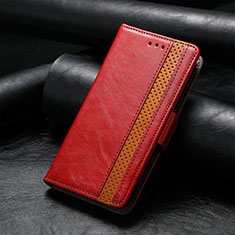 Funda de Cuero Cartera con Soporte Carcasa S02D para Huawei Honor Magic3 5G Rojo