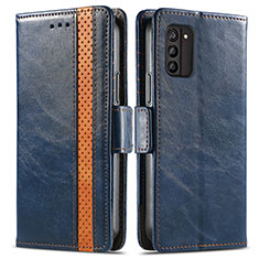 Funda de Cuero Cartera con Soporte Carcasa S02D para Nokia G100 Azul