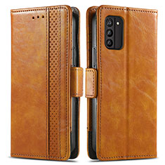 Funda de Cuero Cartera con Soporte Carcasa S02D para Nokia G100 Marron Claro