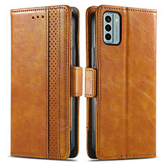 Funda de Cuero Cartera con Soporte Carcasa S02D para Nokia G22 Marron Claro