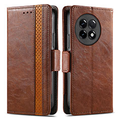 Funda de Cuero Cartera con Soporte Carcasa S02D para OnePlus Ace 2 5G Marron