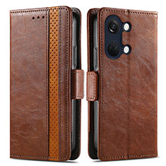 Funda de Cuero Cartera con Soporte Carcasa S02D para OnePlus Ace 2V 5G Marron