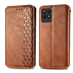 Funda de Cuero Cartera con Soporte Carcasa S02D para Realme 8i Marron