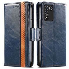 Funda de Cuero Cartera con Soporte Carcasa S02D para Realme 9 SE 5G Azul