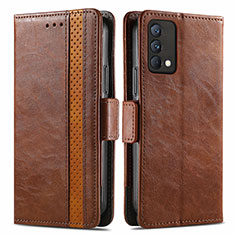 Funda de Cuero Cartera con Soporte Carcasa S02D para Realme GT Master 5G Marron