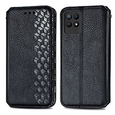 Funda de Cuero Cartera con Soporte Carcasa S02D para Realme Narzo 50 4G Negro