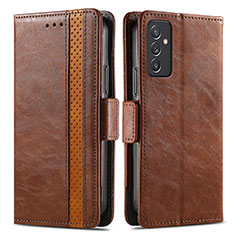 Funda de Cuero Cartera con Soporte Carcasa S02D para Samsung Galaxy F54 5G Marron