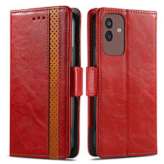 Funda de Cuero Cartera con Soporte Carcasa S02D para Samsung Galaxy M13 5G Rojo