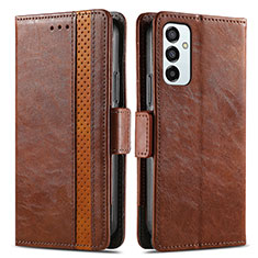 Funda de Cuero Cartera con Soporte Carcasa S02D para Samsung Galaxy M23 5G Marron