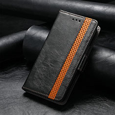 Funda de Cuero Cartera con Soporte Carcasa S02D para Samsung Galaxy S24 Ultra 5G Negro