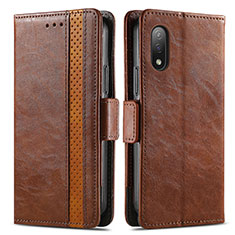 Funda de Cuero Cartera con Soporte Carcasa S02D para Sony Xperia Ace II Marron