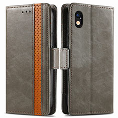 Funda de Cuero Cartera con Soporte Carcasa S02D para Sony Xperia Ace III SO-53C Gris