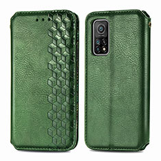 Funda de Cuero Cartera con Soporte Carcasa S02D para Xiaomi Mi 10T Pro 5G Marron Claro