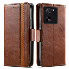 Funda de Cuero Cartera con Soporte Carcasa S02D para Xiaomi Mi 13T 5G Marron