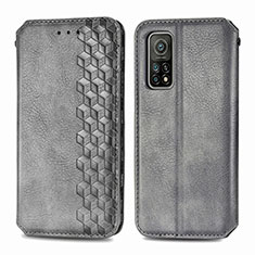 Funda de Cuero Cartera con Soporte Carcasa S02D para Xiaomi Redmi K30S 5G Gris