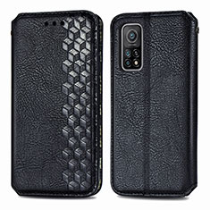 Funda de Cuero Cartera con Soporte Carcasa S02D para Xiaomi Redmi K30S 5G Negro