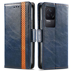 Funda de Cuero Cartera con Soporte Carcasa S02D para Xiaomi Redmi K50 5G Azul