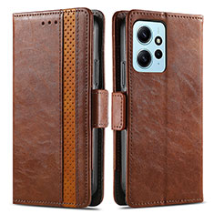 Funda de Cuero Cartera con Soporte Carcasa S02D para Xiaomi Redmi Note 12 4G Marron