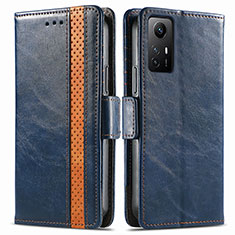 Funda de Cuero Cartera con Soporte Carcasa S02D para Xiaomi Redmi Note 12S Azul