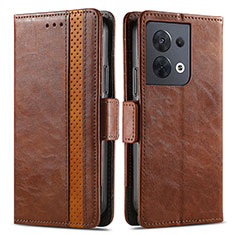 Funda de Cuero Cartera con Soporte Carcasa S02D para Xiaomi Redmi Note 13 5G Marron