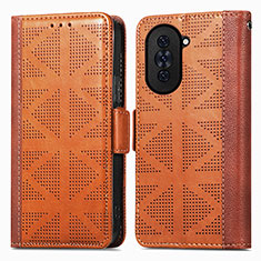 Funda de Cuero Cartera con Soporte Carcasa S03D para Huawei Nova 10 Pro Marron