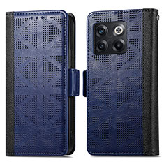 Funda de Cuero Cartera con Soporte Carcasa S03D para OnePlus 10T 5G Azul