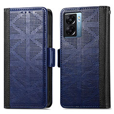 Funda de Cuero Cartera con Soporte Carcasa S03D para OnePlus Nord N300 5G Azul