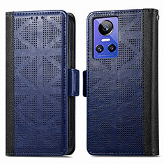 Funda de Cuero Cartera con Soporte Carcasa S03D para Realme GT Neo3 5G Azul